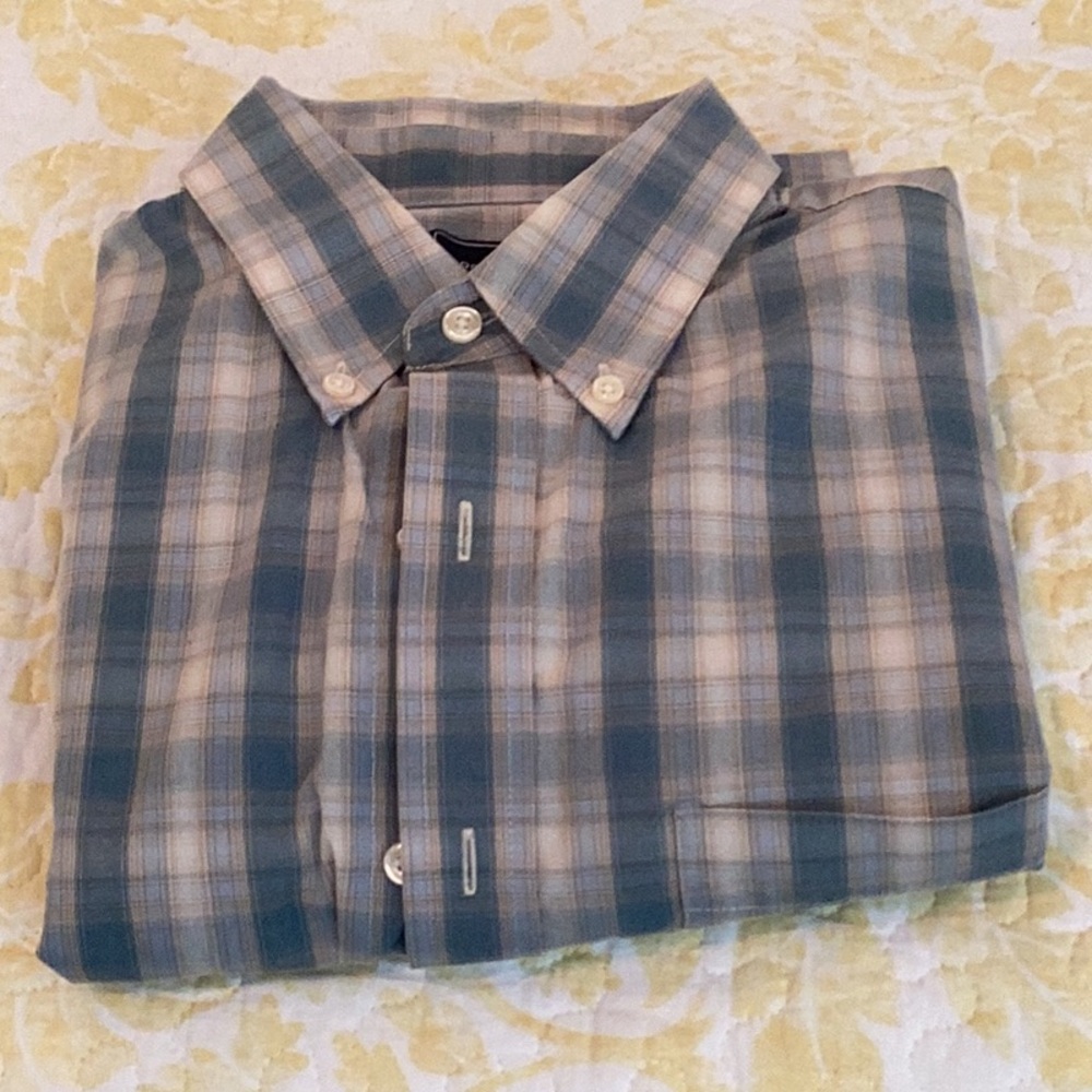Classic Blue Plaid Men's Shirt